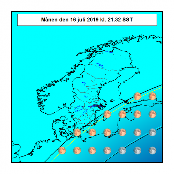 2019-07-16 kl. 21:32 Månförmörkelsen över norra Europa när förmörkelsen blir synlig för blotta ögat