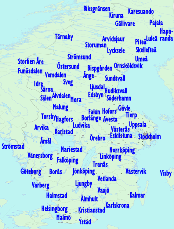 Orter I Sverige Karta | Karta 2020